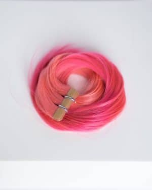 Beauvoir Hair Tape-in 18"(10 Pack) VIVIDS #54/63 Ombre Soft Pink