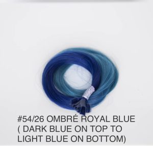 Beauvoir Hair K-Tip 16" #54/26 Vivid Ombre Royal Blue