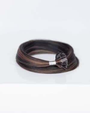 Beauvoir Hair K-Tip 16" #1B/2/6 Dark Chocolate Caramel